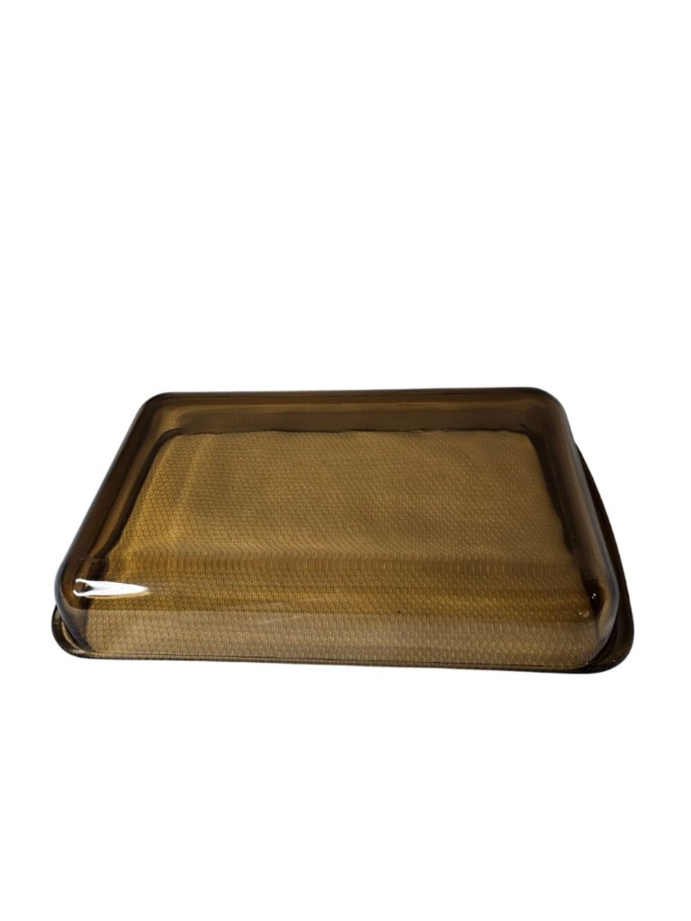 Pyrex Amber Brown Cake Pan 2qt Visions baking dish Fireside glass casserole 232N - Picture 3 of 9
